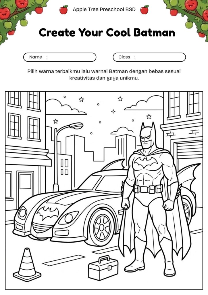 07_gambar_mewarnai_batman_dan_batmobile_sederhana