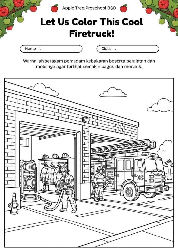 07_gambar_mewarnai_kantor_pemadam_fire_station_coloring