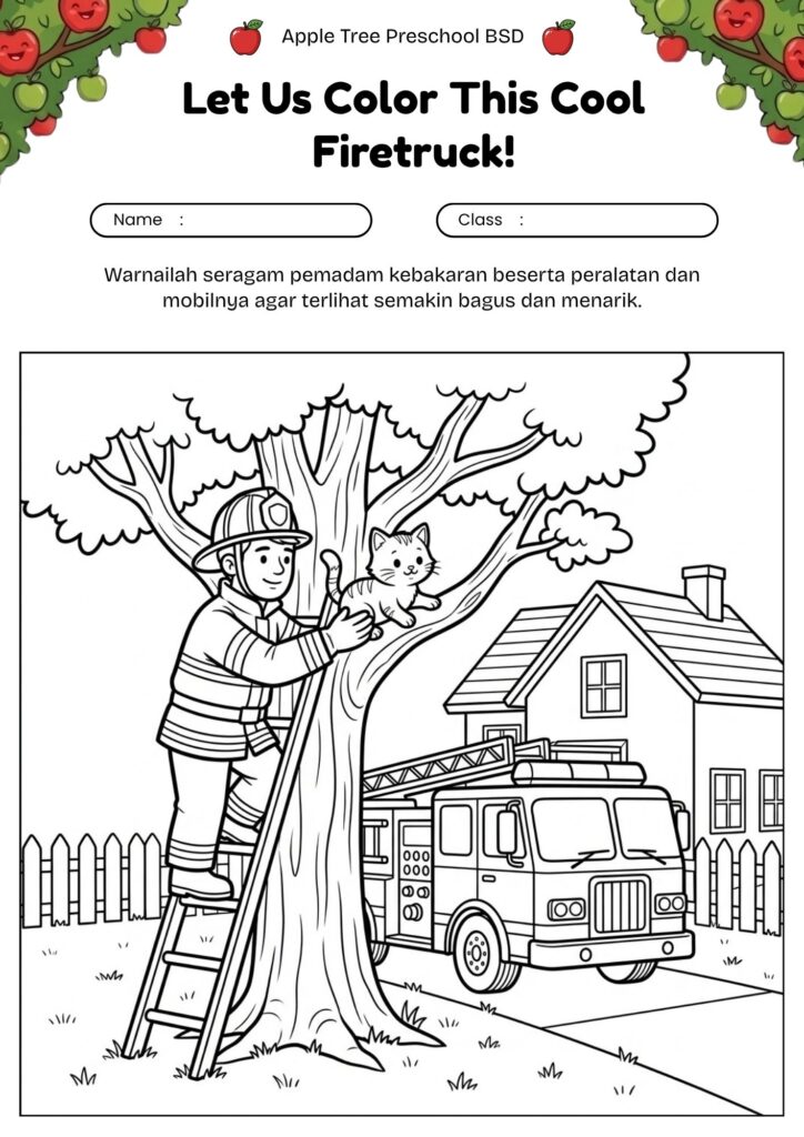 09_gambar_mewarnai_pemadam_menolong_kucing_animal_rescue