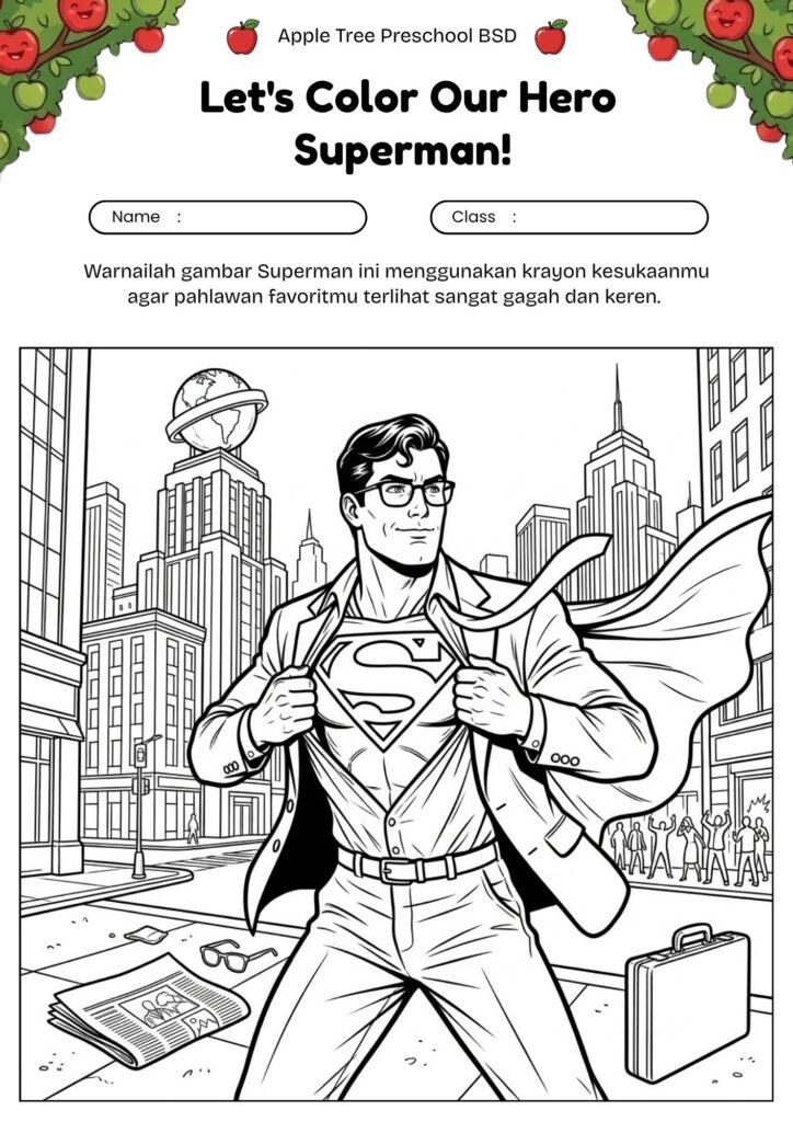 10_gambar_mewarnai_clark_kent_jadi_superman