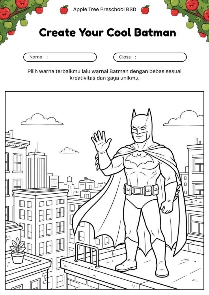 11_gambar_mewarnai_batman_melambaikan_tangan