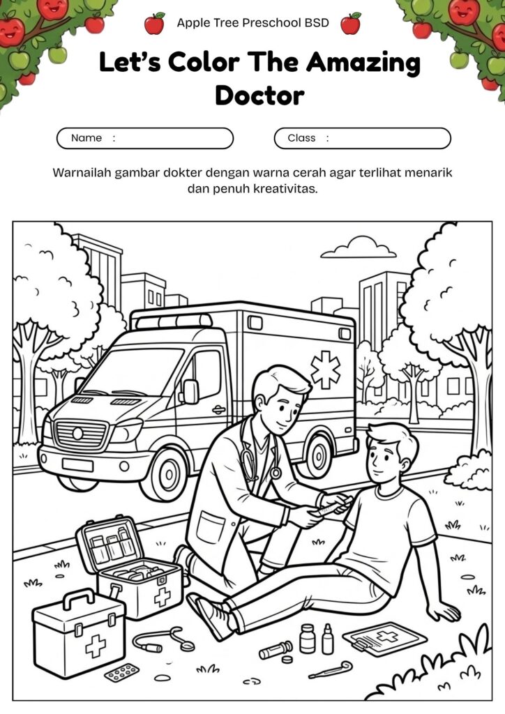 13_gambar_mewarnai_dokter_ambulans_emergency_doctor_ambulance_coloring_page