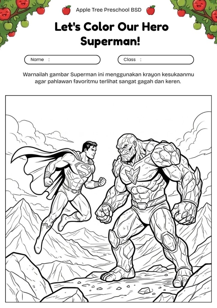 15_gambar_mewarnai_superman_lawan_doomsday