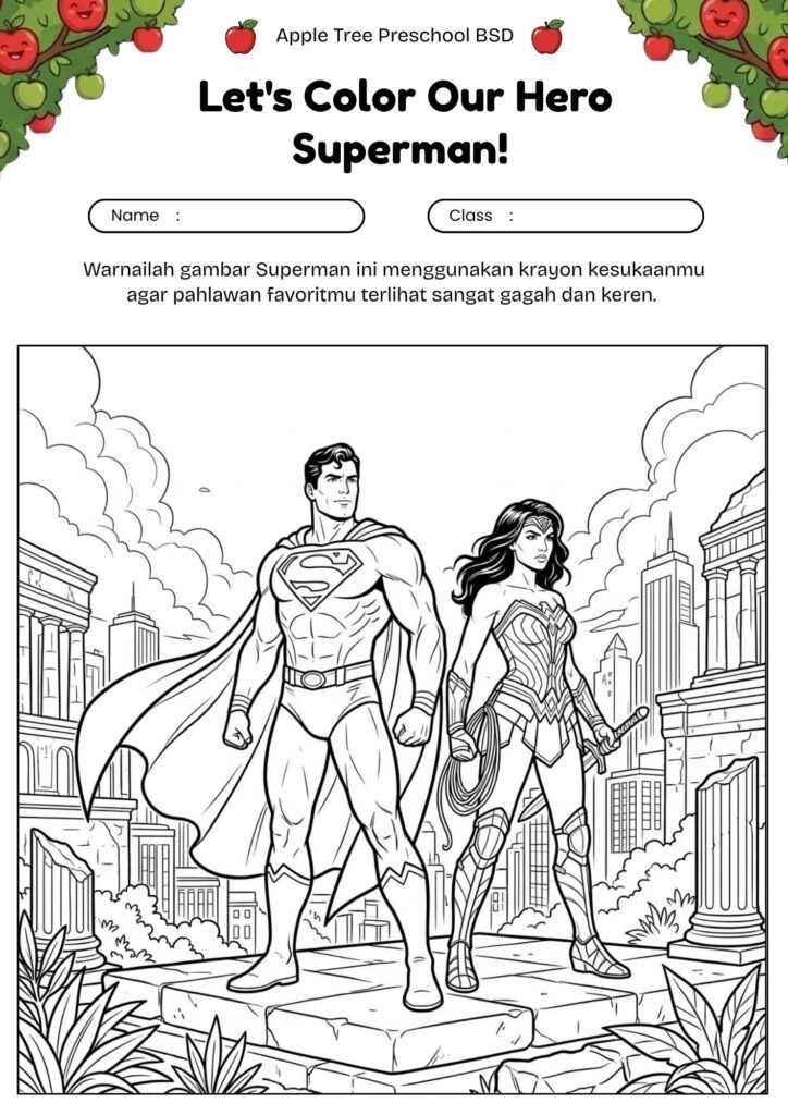 16_gambar_mewarnai_superman_dan_wonder_woman