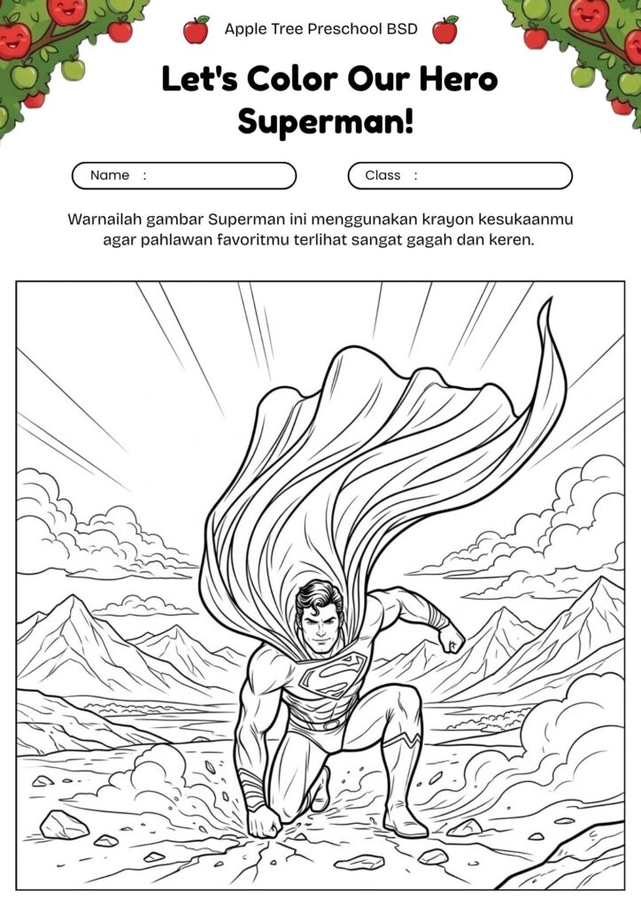 17_gambar_mewarnai_superman_mendarat_di_bumi