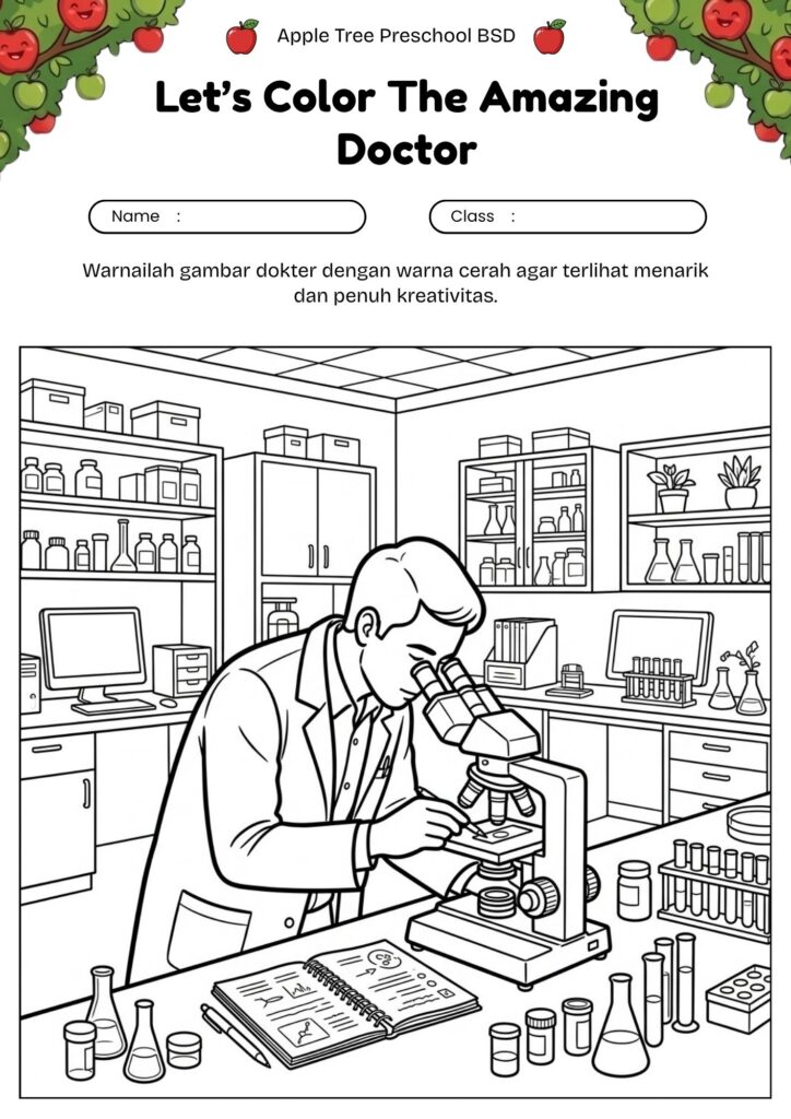18_gambar_mewarnai_dokter_mikroskop_laboratorium_doctor_microscope_lab_coloring_page