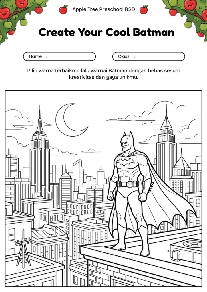 20_gambar_mewarnai_batman_dan_kota_malam_yang_cerah