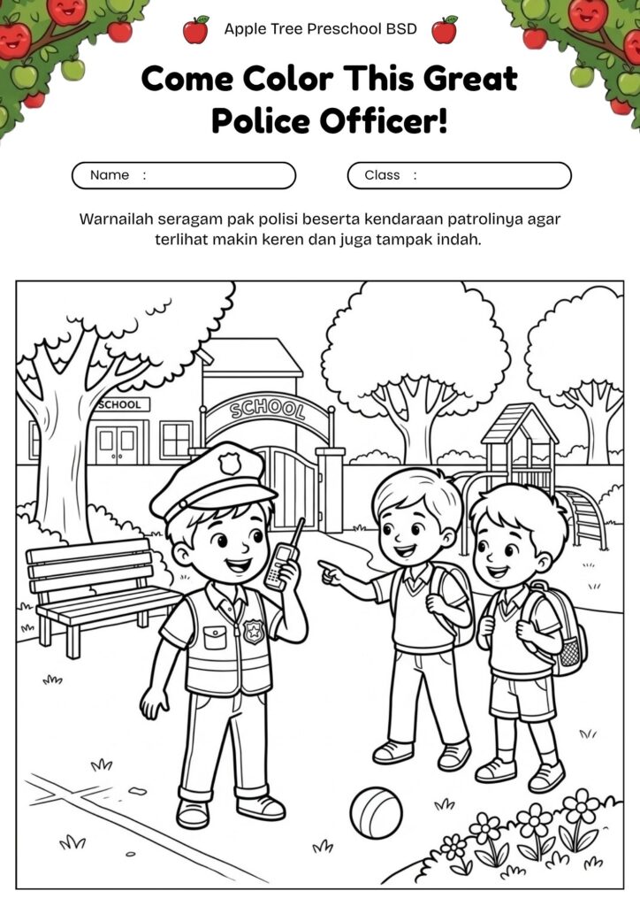 22_gambar_mewarnai_polisi_anak_dan_teman_sekolah_kids_police