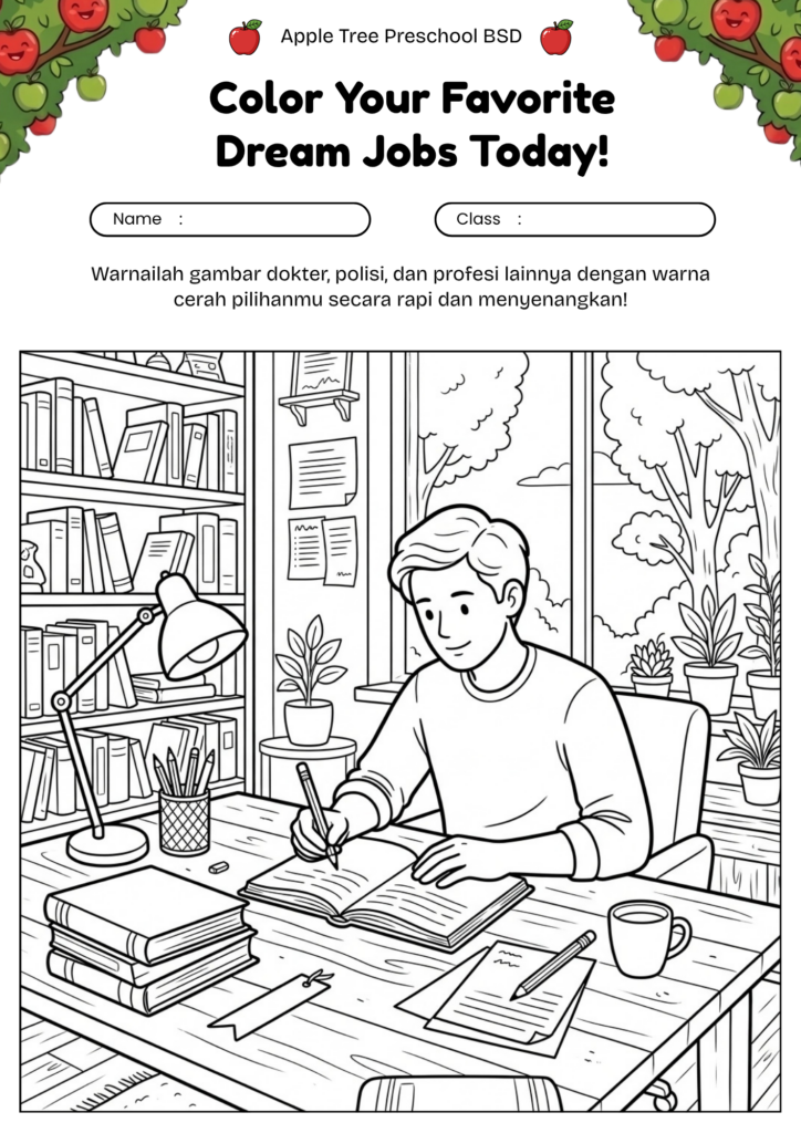 23-mewarnai-cita-cita-penulis-writer-coloring-page