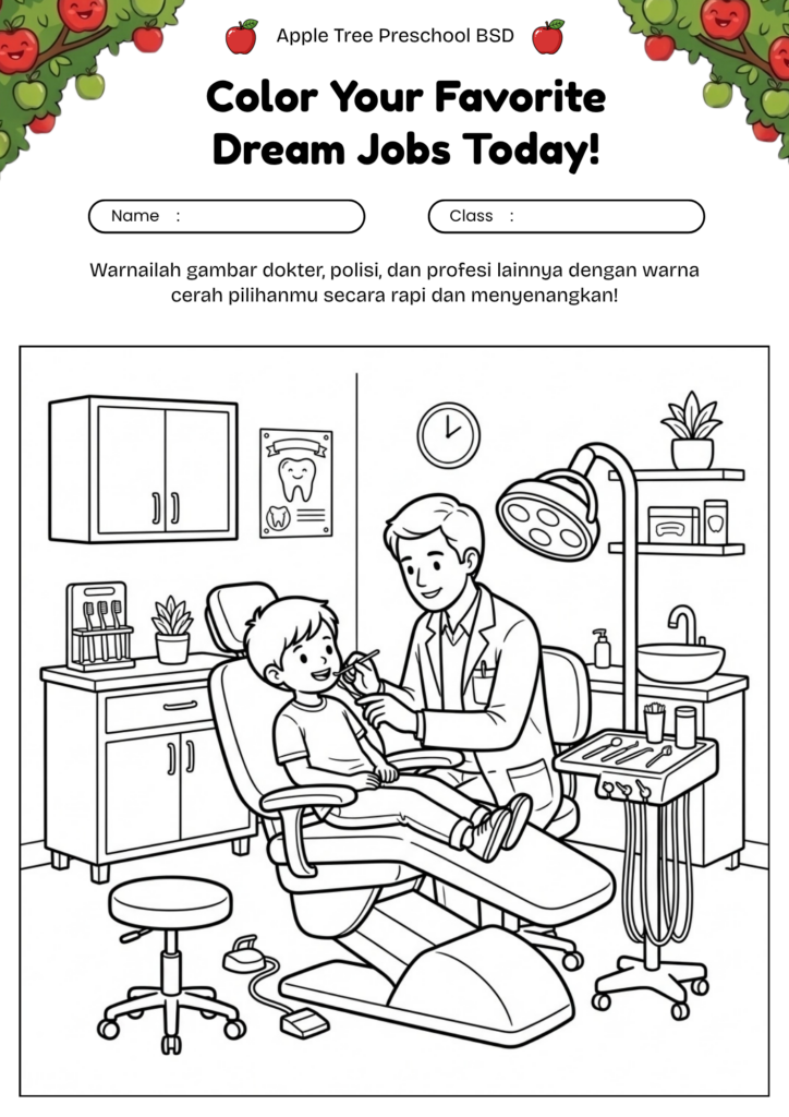 9-mewarnai-dokter-gigi-dentist-coloring-page